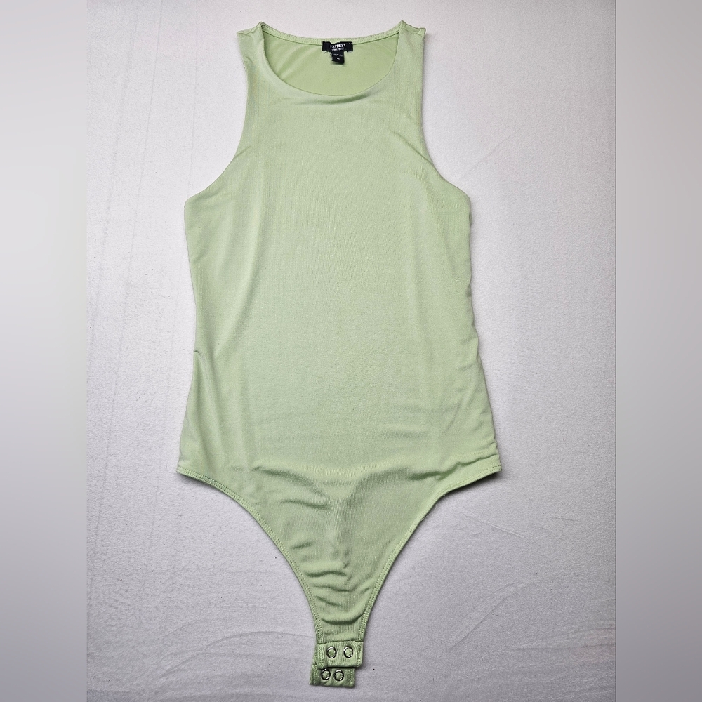 Express Light Green Body Contour Sleeveless Bodysuit